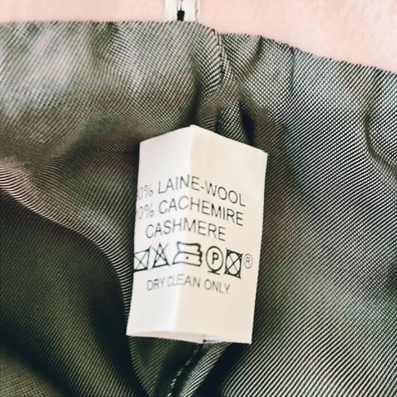 Thierry Mugler Couture Baby Pink Wool & Cashmere Midi Skirt W/ Back Slit - Picture 5 of 5